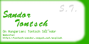 sandor tontsch business card